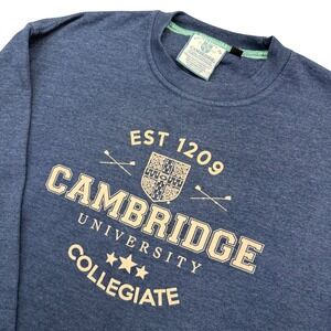 University of Cambridge Sweatshirt Womens M Blue Collegiate Crest Est 1209 GWCC